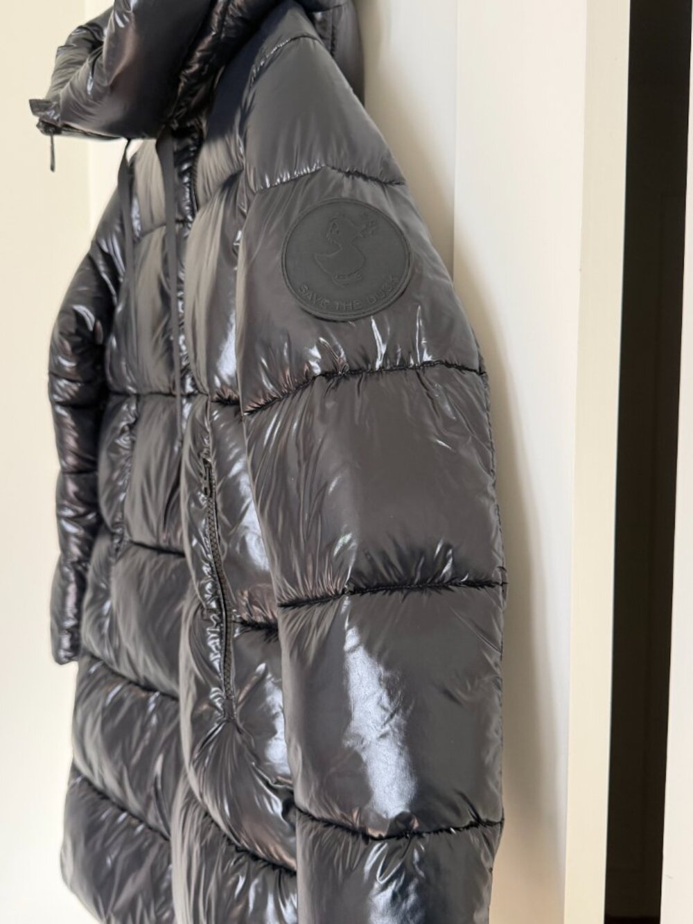Save The Duck Puffer Jacket - Black - Size 2/M - Picture 3 of 11